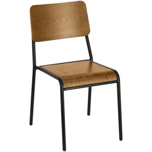 Vega, VEGA Holzstuhl Claso; 41.5x52.5x82 cm (BxTxH); Sitz braun antik, Gestell schwarz; 2 Stück / Pack
