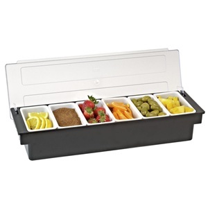 PULSIVA, PULSIVA Zutatenbehälter; 2700 ml, 50x16x9 cm (LxBxH); schwarz/weiss