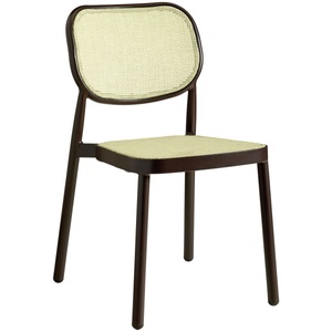 Vega, VEGA Outdoor Stuhl Candia; 43x57x82 cm (BxTxH); Sitz beige, Gestell dunkelbraun; 2 Stück / Pack