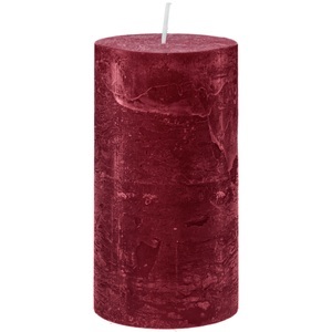 Gala, Gala Rustic-Kerze Garland; 8x15 cm (ØxH); bordeaux; rund; 6 Stück / Pack