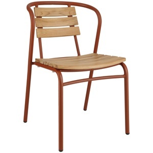 Vega, VEGA Outdoor-Teakstuhl Zolia; 51x50x82 cm (BxTxH); Sitz braun, Gestell rostbraun; 2 Stück / Pack