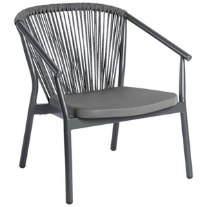 Vega, VEGA Outdoor Loungesessel Calvo; 71x75x78 cm (BxTxH); Sitz anthrazit, Gestell anthrazit