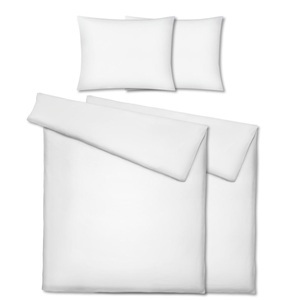 PULSIVA, PULSIVA Bettwäsche-Set Parma; 140x200 cm (BxL), 70x90 cm (LxB); weiss; 2 Set / Pack