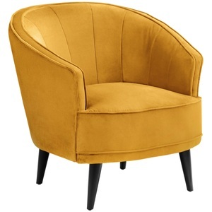 Vega, VEGA Loungesessel Garbo; 86x75x84 cm (BxTxH); Sitz gold, Gestell schwarz