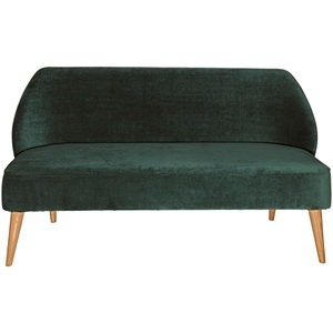 Vega, VEGA Sofa Lasse Samt; 155x60x82 cm (BxTxH); Sitz tannengrün