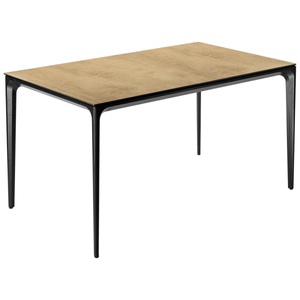Vega, VEGA Outdoor-Tisch Linero rechteckig; 138x80x72 cm (LxBxH); Platte eiche/natur, Gestell schwarz; rechteckig