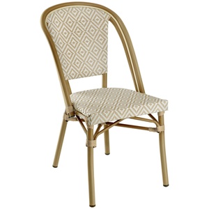 Vega, VEGA Outdoor Bistrostuhl Ostera; 47x60x88 cm (BxTxH); beige/weiss; 2 Stück / Pack