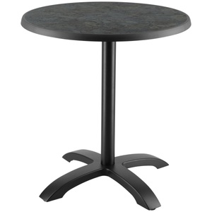 PULSIVA, PULSIVA Outdoor-Tisch Sevelit rund; 70x73.6 cm (ØxH); Platte anthrazit, Gestell schwarz; rund