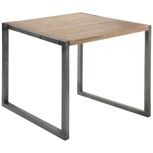Vega, VEGA Esstisch Torres quadratisch; 80x80x75 cm (LxBxH); Platte eiche antik/grau, Gestell grau; quadratisch