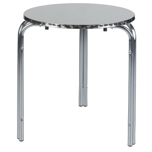 PULSIVA, PULSIVA Outdoor-Bistrotisch Holly; 60x70 cm (ØxH); silber; Gestell silber; rund