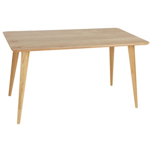 Vega, VEGA Esstisch Duneo rechteckig; 140x75x76 cm (LxBxH); Platte eiche, Gestell eiche/natur; rechteckig