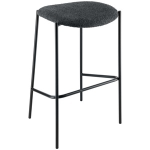 Vega, VEGA Barhocker Lindo Bouclé; 53x43.5x81 cm (BxTxH); Sitz schwarz, Gestell schwarz