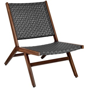 Vega, VEGA Lounge-Sessel Vara; 55.5x88x79.5 cm (BxTxH); Sitz schwarz, Gestell braun; 2 Stück / Pack