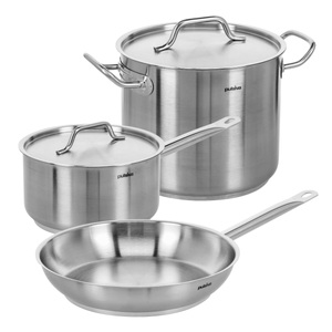 PULSIVA, PULSIVA Topf-/Pfannenset Chef 5-teilig; silber