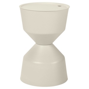 Vega, VEGA Outdoor-Beistelltisch Nava; 33.6x51 cm (ØxH); Platte beige, Gestell beige; rund
