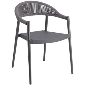 Vega, VEGA Terrassenstuhl Amelia mit Armlehnen; 59x56x78.5 cm (BxTxH); anthrazit; 2 Stück / Pack