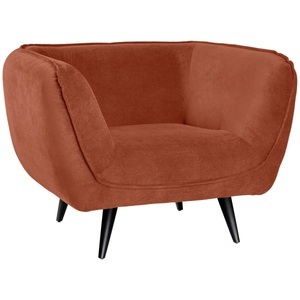 Vega, VEGA Loungesessel Kelso; 110x88x76 cm (BxTxH); Sitz terrakotta, Gestell schwarz