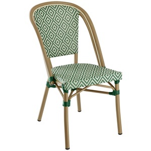 Vega, VEGA Outdoor Bistrostuhl Ostera; 47x60x88 cm (BxTxH); grün/weiss; 2 Stück / Pack