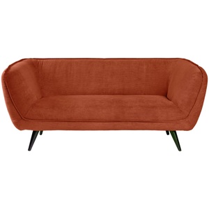 Vega, VEGA Sofa Kelso Cord, 3-Sitzer; 183x88x76 cm (BxTxH); Sitz terrakotta, Gestell schwarz