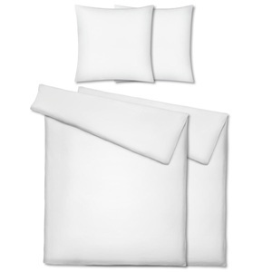 PULSIVA, PULSIVA Bettwäsche-Set Parma; 135x200 cm (BxL), 80x80 cm (LxB); weiss; 2 Set / Pack