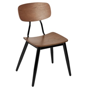 Vega, VEGA Holzstuhl Scola; 50x47x85 cm (BxTxH); Sitz braun antik, Gestell schwarz; 2 Stück / Pack