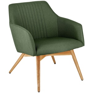 Vega, VEGA Loungesessel Arne; 65x76x75.5 cm (BxTxH); Sitz grün, Gestell eiche/natur