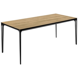 Vega, VEGA Outdoor-Tisch Linero rechteckig; 180x80x72 cm (LxBxH); Platte eiche/natur, Gestell schwarz; rechteckig