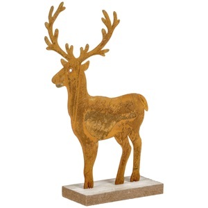 undefined, Dekohirsch Agan; 14x5x21.5 cm (LxBxH); braun/natur