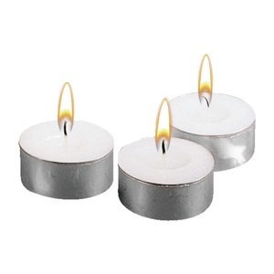 Gala, Gala Teelicht 4 cm, Brenndauer 4 h; 4x2 cm (ØxH); weiss/silber; rund; 50 Stück / Pack