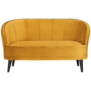 Vega, VEGA Sofa Garbo; 150x75x84 cm (BxTxH); Sitz gold, Gestell schwarz