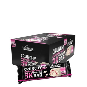 undefined, Layenberger - Protein-Riegel Crunchy Raspberry - 15x 45g, Layenberger 3K Protein Riegel Crunchy Raspberry white (15x45g)