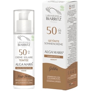 Laboratoires de Biarritz, Alga Maris Getönte Sonnencreme Gesicht LSF 50 golden (50ml), Laboratoires de Biarritz - AM Sonnencr.Gesicht get. Dorée LSF50