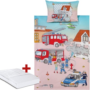 undefined, Kinder-Sparpaket 3-tlg.: Renforcé-Bettwäsche und Spannbettlaken, Erwin Müller Kinder-Bettwäsche Sparpaket 3-teilig