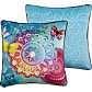 undefined, Hip Nicki-Velours Kissen Mystic, gefüllt, hip Dekokissen »Mystic«, Mit Füllung, 1 Stück, Biese, 48x48, Wendeoptik, Weich, Mandala, Bunt