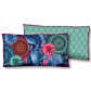 undefined, Hip Nicki-Velours Kissen Ofelia, gefüllt, hip Dekokissen »Ofelia«, Mit Füllung, 1 Stück, Biese, 30x60, Wendeoptik, Weich, Papagei, Blau