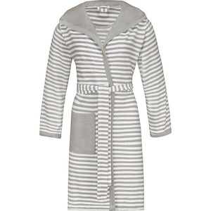 undefined, ESPRIT Leichtfrottier Damen-Bademantel Striped Hoody mit Kapuze