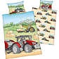 HERDING, Herding Renforcé Kinder-Wendebettwäsche Traktor, Babybest® 2485243063 - Traktor Bettwäsche (Made in Green), 40x60 cm + 100x135 cm, 100% Baumwolle