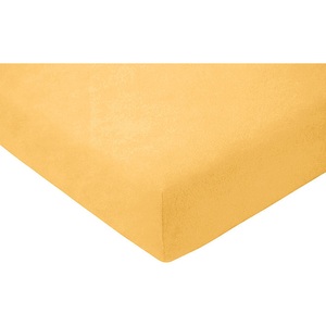 undefined, Estella Samt-Velours Spannbettlaken, Samt-Velours-Spannbetttuch Estella gelb Größe: 020