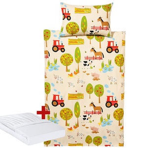 undefined, Erwin Müller Sparpaket 3-tlg.: Biber-Bettwäsche und Spannbettlaken, Erwin Müller Kinder-Bettwäsche Sparpaket 3-teilig