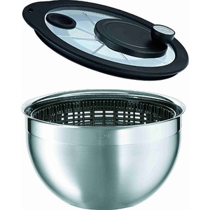 undefined, Rösle Salatschleuder mit Glasdeckel Ø 24 cm 15695, Rösle Salatschleuder 24cm
