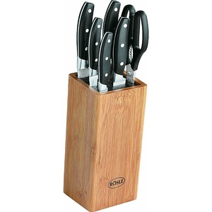 undefined, Rösle Messerblock 7-teilig, Rösle Messerblock 7tlg mit Schere & Bürsteneinsatz
