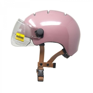 Kask, Urban Lifestyle - Fahrradhelm, Kask Urban Lifestyle Velohelm mit Visier für City/E-Bike mit Rauchglasvisier - Metal Rose (Grössen : L (59-62))
