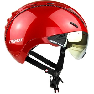 Casco, Casco ROADSTER Plus Helm rot 2022 M | 55-57cm Trekking & City Helme, Casco Roadster Plus avec visière - Radhelm Red Shiny 56-58 cm