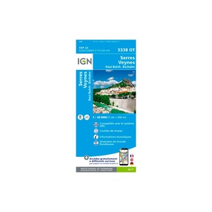 undefined, IGN Karte, Carte de randonnée (et plein air) Serres, Veynes, IGN Serres / Veynes / Haut Buëch / Bochaine One Size