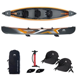 undefined, Aqua Marina - Kayak Tomahawk Series Air-C 3p 15'8'' (478 cm) - Grau und Hellorange, Aqua Marina Kajak TOMAHAWK AIR-C für 3 Personen 478 cm