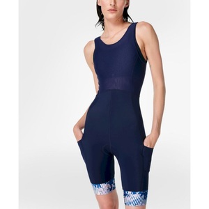 Sweaty Betty, Sweaty Betty Velo Padded Bib Short - Fahrradhose - Damen Blue Floral Grid Print L, Sweaty Betty Velo Padded Bib Short - Fahrradhose - Damen Blue Floral Grid Print L