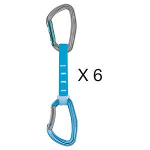 Petzl Djinn Axess x 6 Pack - Express-Set Türkis 12 cm