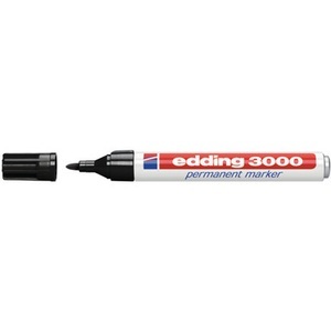 undefined, EDDING Permanent Marker 3000 1.5-3mm 3000-1 schwarz, wasserfest, Edding 3000, Permanent Marker, 1,5-3mm, schwarz, 3000-1
