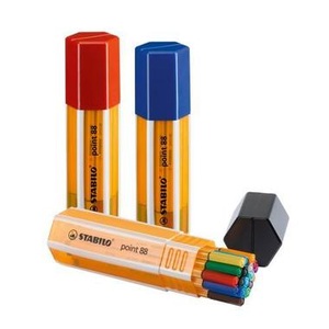 undefined, STABILO point 88 20er Big point Box, Stabilo Point 88, Feinschreiber, 0,4mm, Big Point, 8820-1, (20-farbig assortiert)