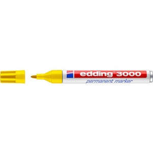 undefined, EDDING Permanent Marker 3000 1,5-3mm 3000-5 gelb, Edding 3000, Permanent Marker, 1,5-3mm, gelb, 3000-005